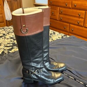 Bandalino Black and Brown Tall leather  Riding Boots